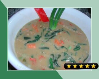 Cream of Yam and Spinach Soup recipe
