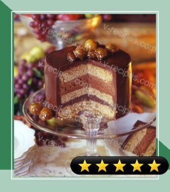 Chocolate Chestnut Torte with Chocolate Cognac Mousse recipe