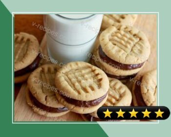 Peanut Butter Sandwich Cookies with Nutella Filling recipe