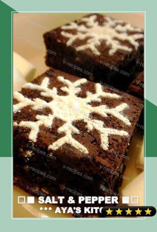 Snow Crystal Chocolate Brownies recipe