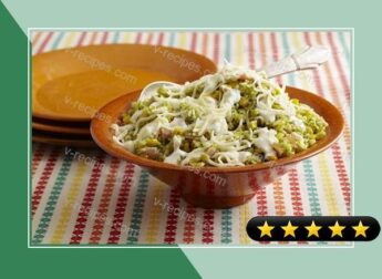 Green Rice with Creamy Cheese Sauce recipe