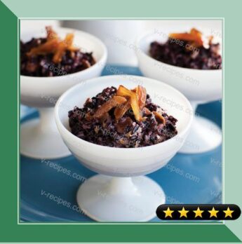 Purple Rice Pudding with Rose Water Dates recipe