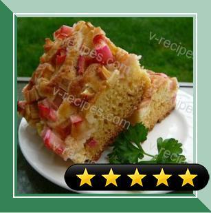 Sour Cream Rhubarb Coffee Cake recipe