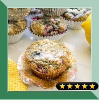 Mixed Berry Oat Muffins with Lemon Sugar recipe