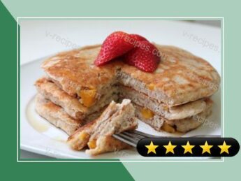 Vanilla Peach Buttermilk Pancakes recipe