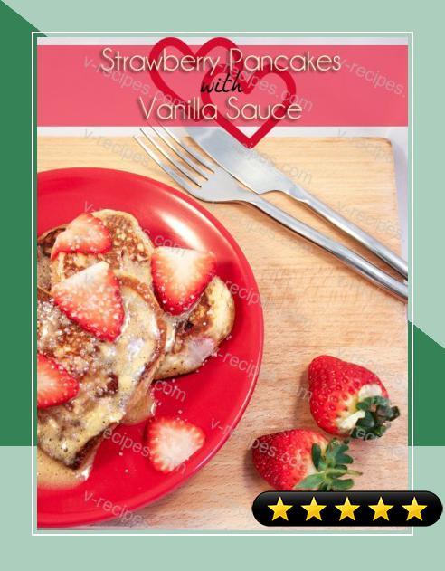 Strawberry Pancakes with Vanilla Sauce recipe