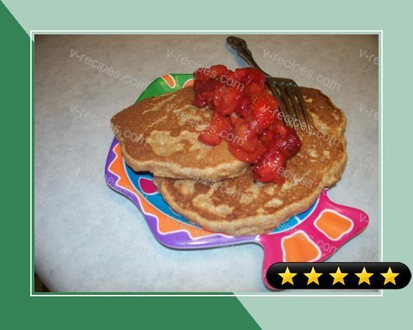 Whole Wheat Pancakes With Strawberry Rhubarb Compote recipe