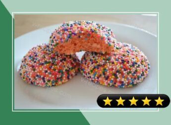 Strawberry Cookies with Rainbow Sprinkles recipe