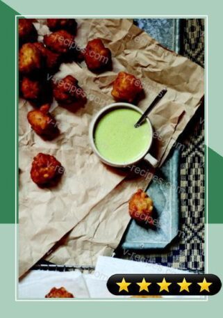 Corn Fritters With Green Chile Buttermilk Dip recipe