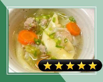 A Wonton Soup with Plenty of Vegetables recipe