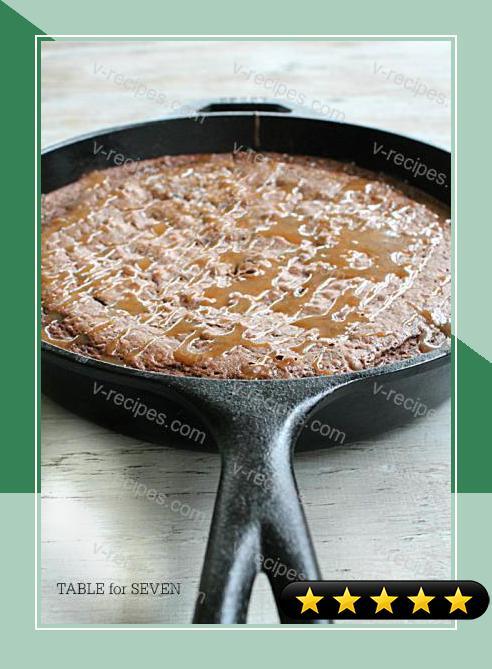 Salted Caramel Iron Skillet Brownies recipe