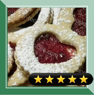 Cranberry Cornmeal Linzer Cookies recipe