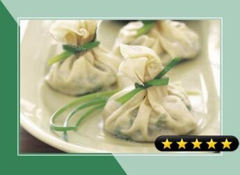 Jade Dumplings with Soy-Sesame Dipping Sauce recipe
