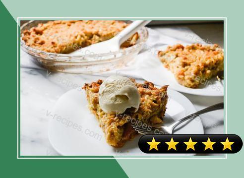 Rhubarb Custard Pie with Crumble Topping recipe