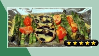 Asparagus, Mushroom and Tomato Bake With Seasoned Cheese Sauce recipe
