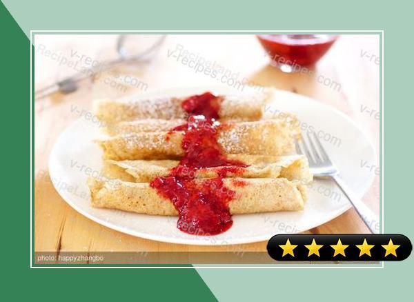 Crepes with Strawberry Sauce recipe