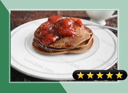 Chocolate Strawberry Almond Pancakes recipe