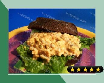 Rachael Ray's Deviled Egg Salad on Pumpernickel recipe
