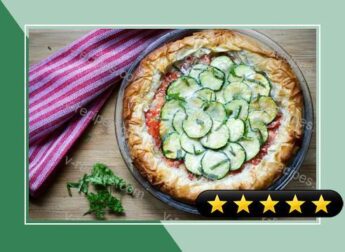 Tomato, Zucchini and Leek Galette with Herb Ricotta recipe