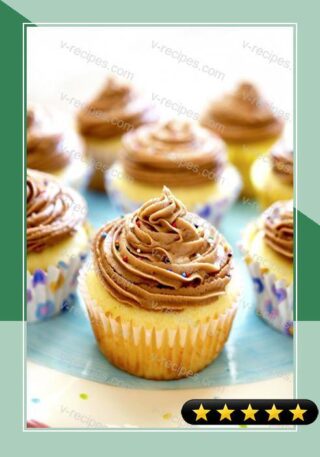 Yellow Cupcakes with Nutella Buttercream Frosting recipe
