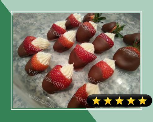 5-Ingredient Cheesecake-Stuffed Chocolate Covered Strawberries recipe