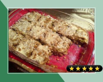 Rhubarb Streusel Bars With Ginger Icing recipe