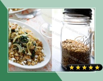 Wheat Berries With Spinach and Spring Onion recipe