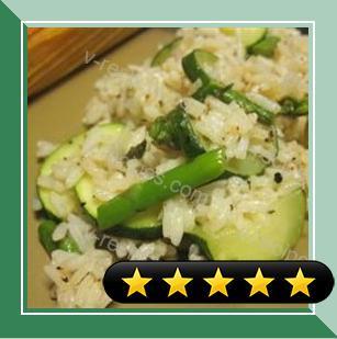 Asparagus-Zucchini Rice recipe