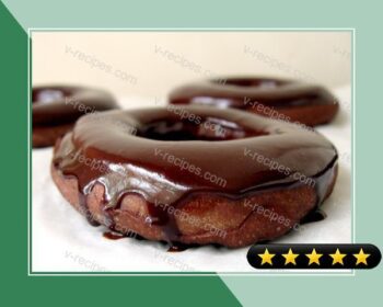 Baked Chocolate Donuts with Chocolate Ganache Glaze recipe