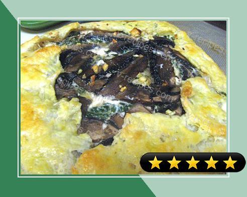 Mushroom, Spinach, and Goat Cheese Galette recipe