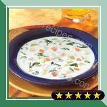 Garlicky Potato Leek Soup recipe