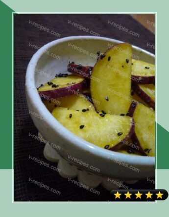 Simple and Easy Sweet Potato with Butter and Black Sesame Seeds recipe