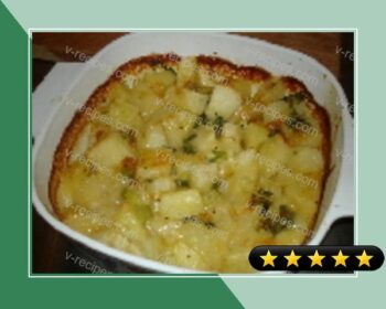 Potatoes au Gratin with Brie and Chives recipe