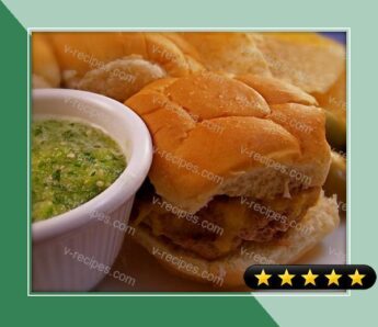 Green Chile Sliders With Tomatillo Lime Sauce recipe