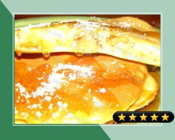 Honeyed Banana and Walnut Pancakes recipe