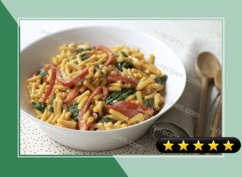 Mac and Cheese with Peppers and Spinach recipe