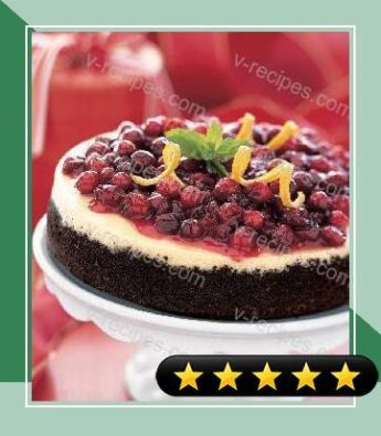 Cranberry-Orange Cheesecake with Chocolate Crust recipe