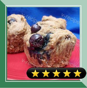 No-Sugar-Added Blueberry and Banana Wheat Muffins recipe