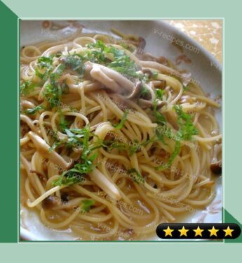 Mushroom Soup Pasta with Umeboshi and Butter recipe