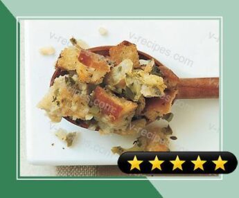 Rustic Bread Stuffing with Bell Pepper and Fresh Thyme recipe