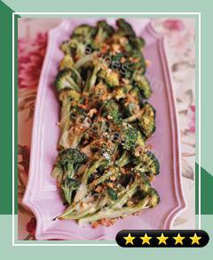 Broccoli with Herbed Hollandaise Sauce and Toasted Bread Crumbs recipe