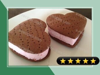 Chocolate Strawberry Ice Cream Sandwiches For You and Your Valentine recipe