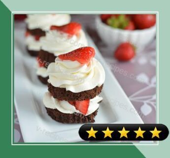 Dark Chocolate Strawberry Cupcake Tortes recipe