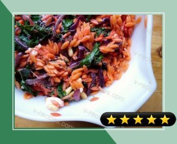 Warm Orzo Salad with Beets and Greens recipe