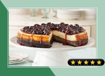 Cherry-Glazed Black Bottom Cheesecake recipe