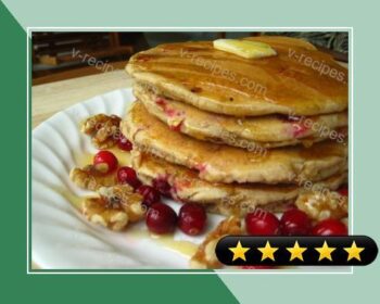 Cranberry Walnut Pancakes (Gluten Free) recipe