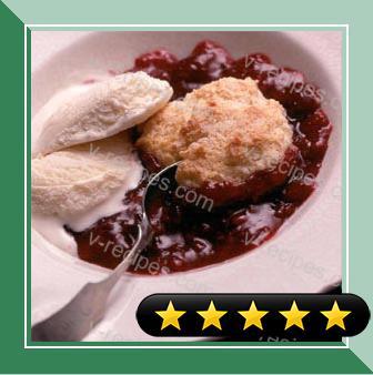 Crimson Cran-Raspberry Cobbler recipe