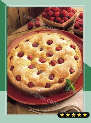Raspberry Cake with Marsala, Creme Fraiche, and Raspberries recipe