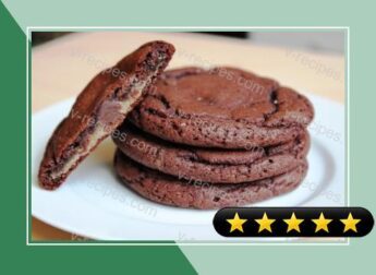 Chocolate Brownie Cookies Stuffed with Chocolate Chip Cookie Dough recipe