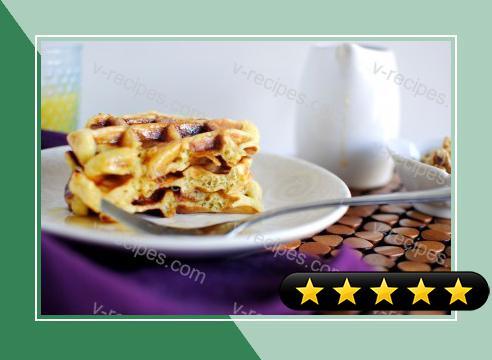 Honey Buttermilk Waffles with Vanilla Maple Syrup recipe